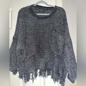 Distressed Oversize Sweater